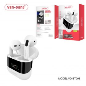 Wireless Earphone With Smart Display Charging Case | Ven Dens | VD-BT008