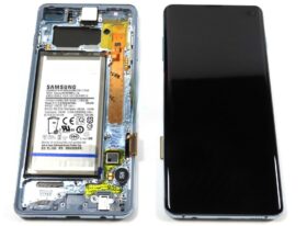 Genuine Samsung Galaxy S10 Plus G973 LCD Screen With Touch Plus Battery Prism Blue - GH82-18840C