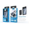 Solar Power Bank – 12000mAh – Black Output (Micro USB+iPhone Type-C USB2.0 Led ABS Black