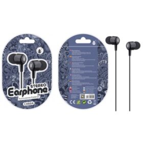 Stereo Earphones with Microphone | 1.2m | Black