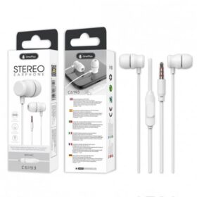 Earphones with Mic With Multifunction Button | White | 1.2m