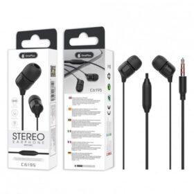 Earphones with Mic With Multifunction Button | Black | 1.2m